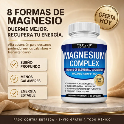 Magnesio Complex | 1 Cápsula, 8 Formas, 8 Beneficios