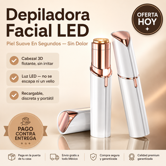 Depiladora Facial LED | Piel Suave Sin Dolor En Segundos