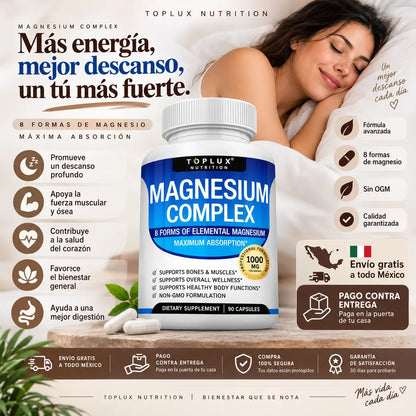 Magnesio Complex | 1 Cápsula, 8 Formas, 8 Beneficios
